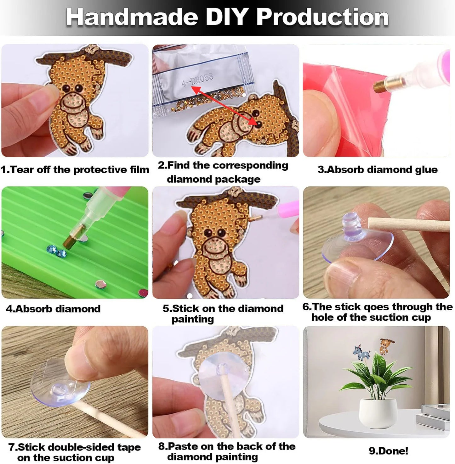 Diamond Painting Plantenstekers voor Bloempotten en Interieurdecoratie