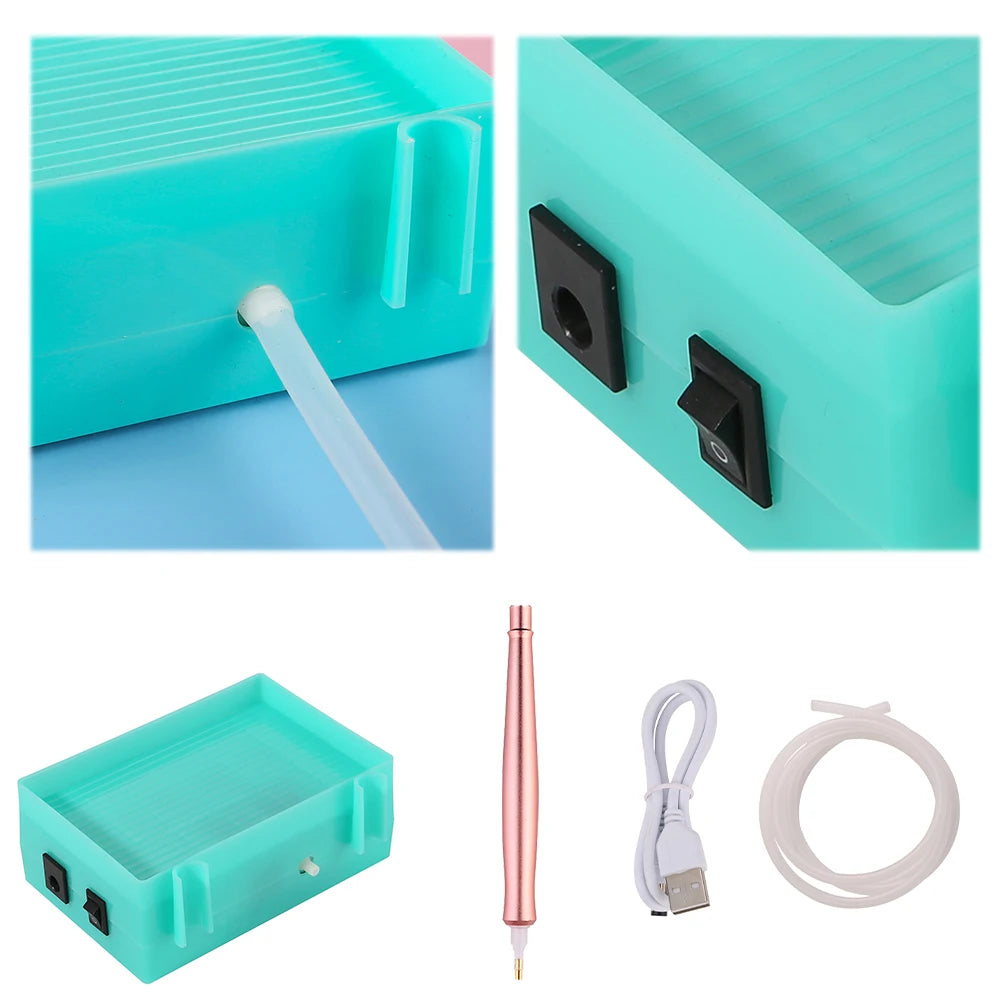 Diamond Painting Vacuümpen met USB – Elektrisch Zuigapparaat voor Nauwkeurige Plaatsing van Steentjes