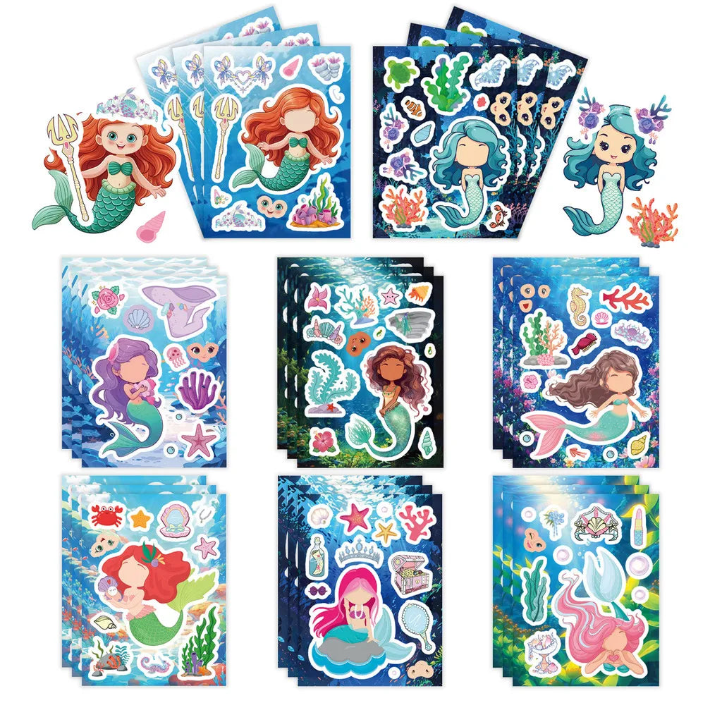 Sticker pret – Schattige Zeemeermin Stickerset voor Creatieve Kids