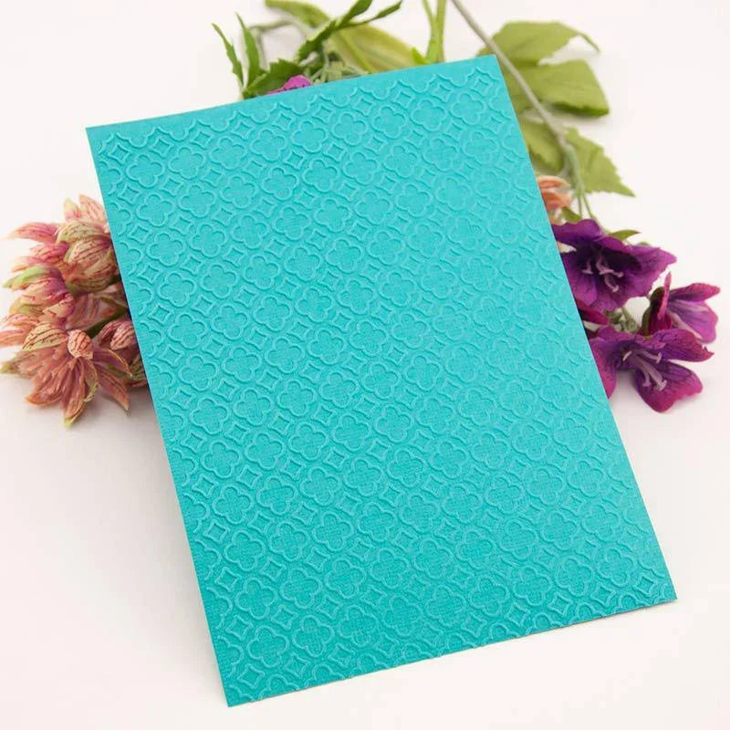 Embossing folder bloemen achtergrond voor kaart maken en scrapbooking
