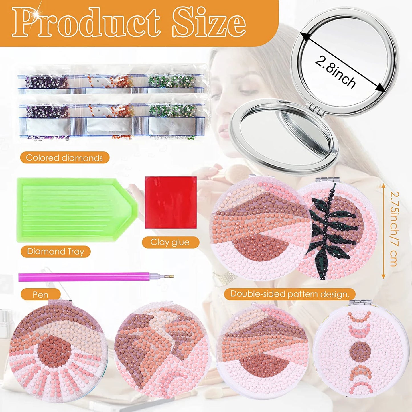 Diamond Painting Make-up Spiegel