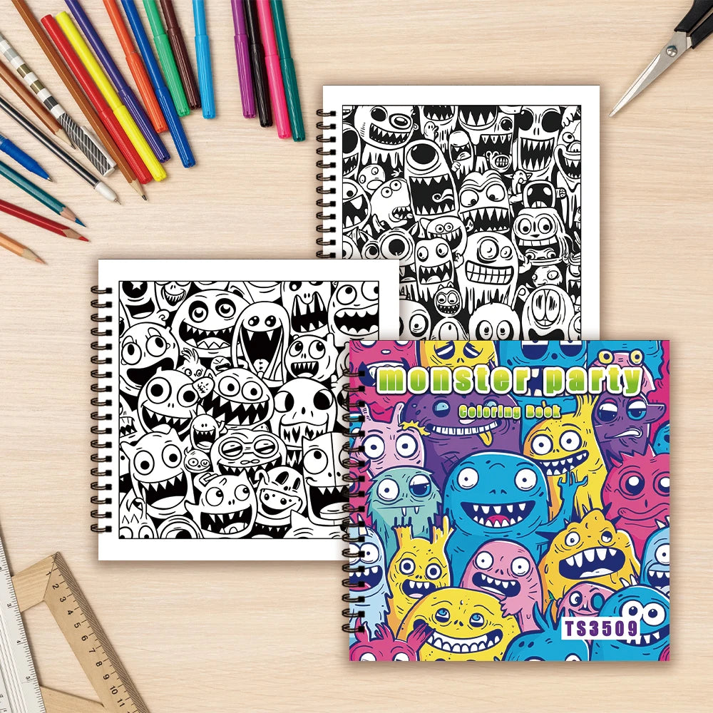 Kleurboek voor volwassenen en tieners – Spiraalgebonden creatief tekenboek met dik papier