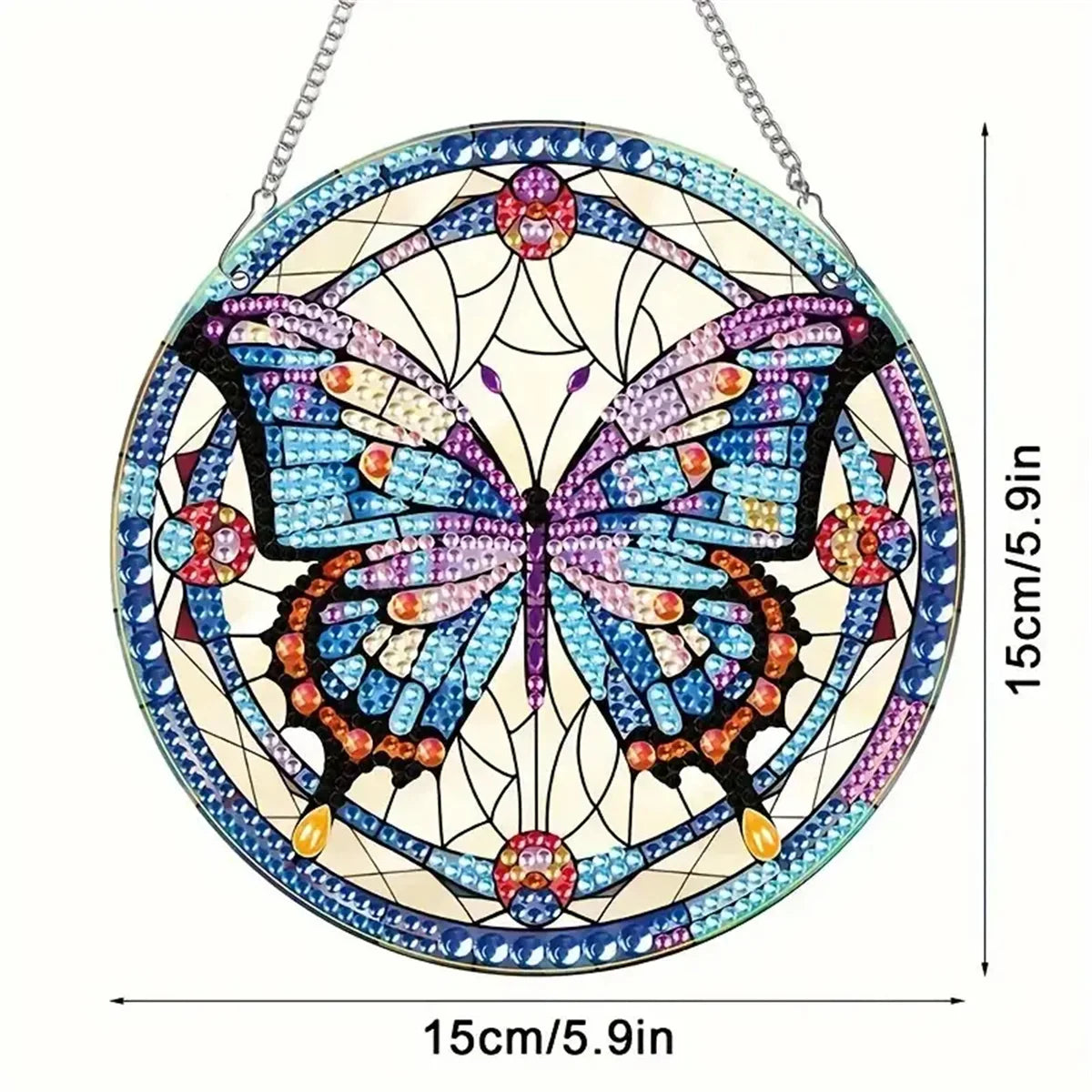 Diamond Painting Hangend ornament Vlinder, kolibri en libelle