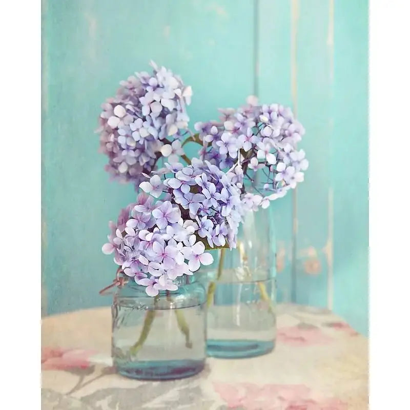 Schilderen op nummer - Klassieke Hortensia op Canvas