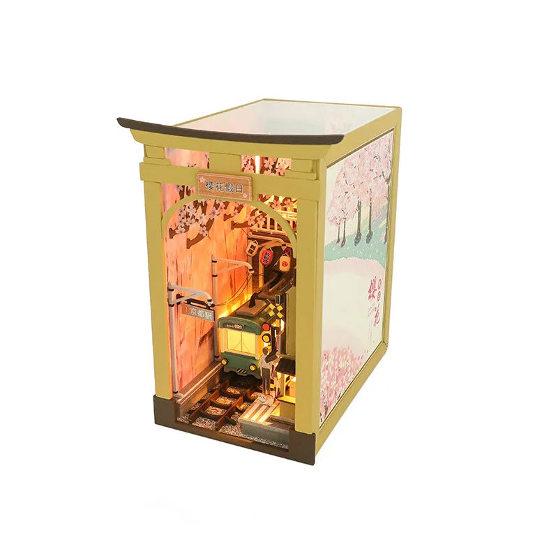 Zelfbouw Miniatuurhuisje – Houten Boek Nook Bouwpakket met Verlichting