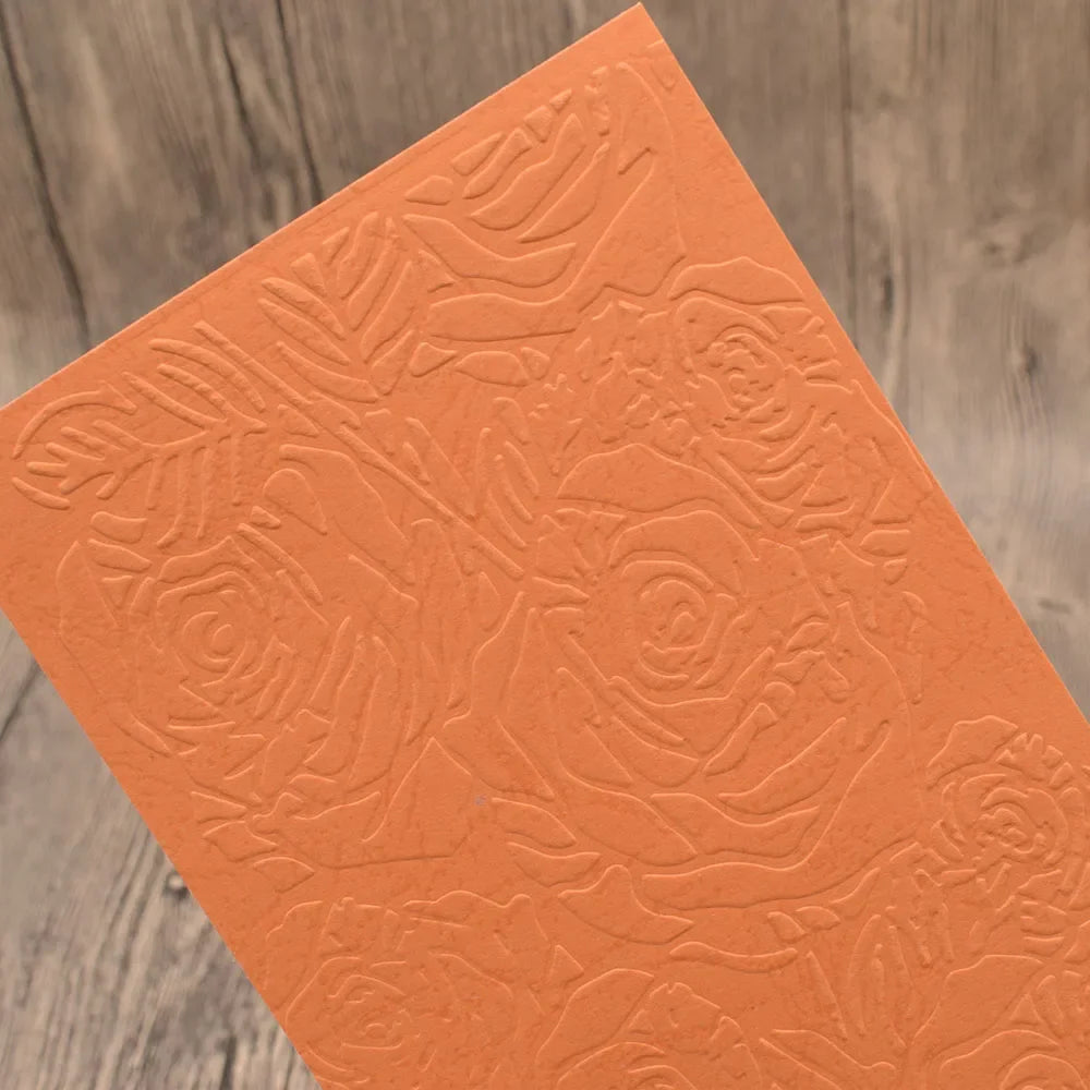 Embossing folder rozen bloemen kunststof voor kaarten en scrapbooking