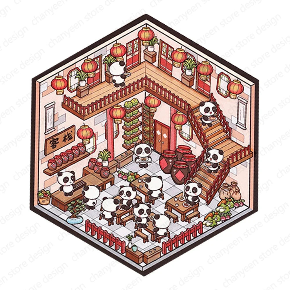 Sticker homestyling set Pandan Town – Miniatuur interieur stickerset