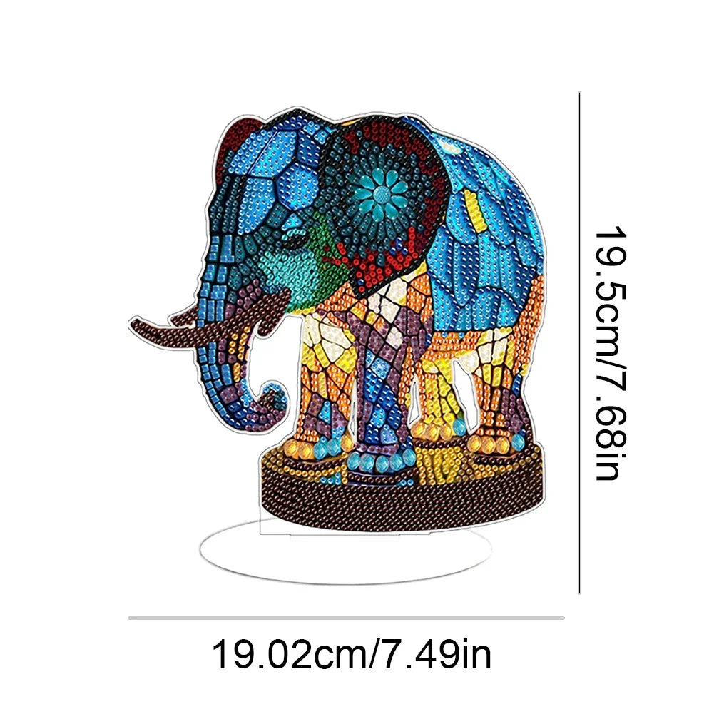 Diamond Painting Lamp – Dierenserie Tafeldecoratie met Licht | Complete Set 20x20 cm