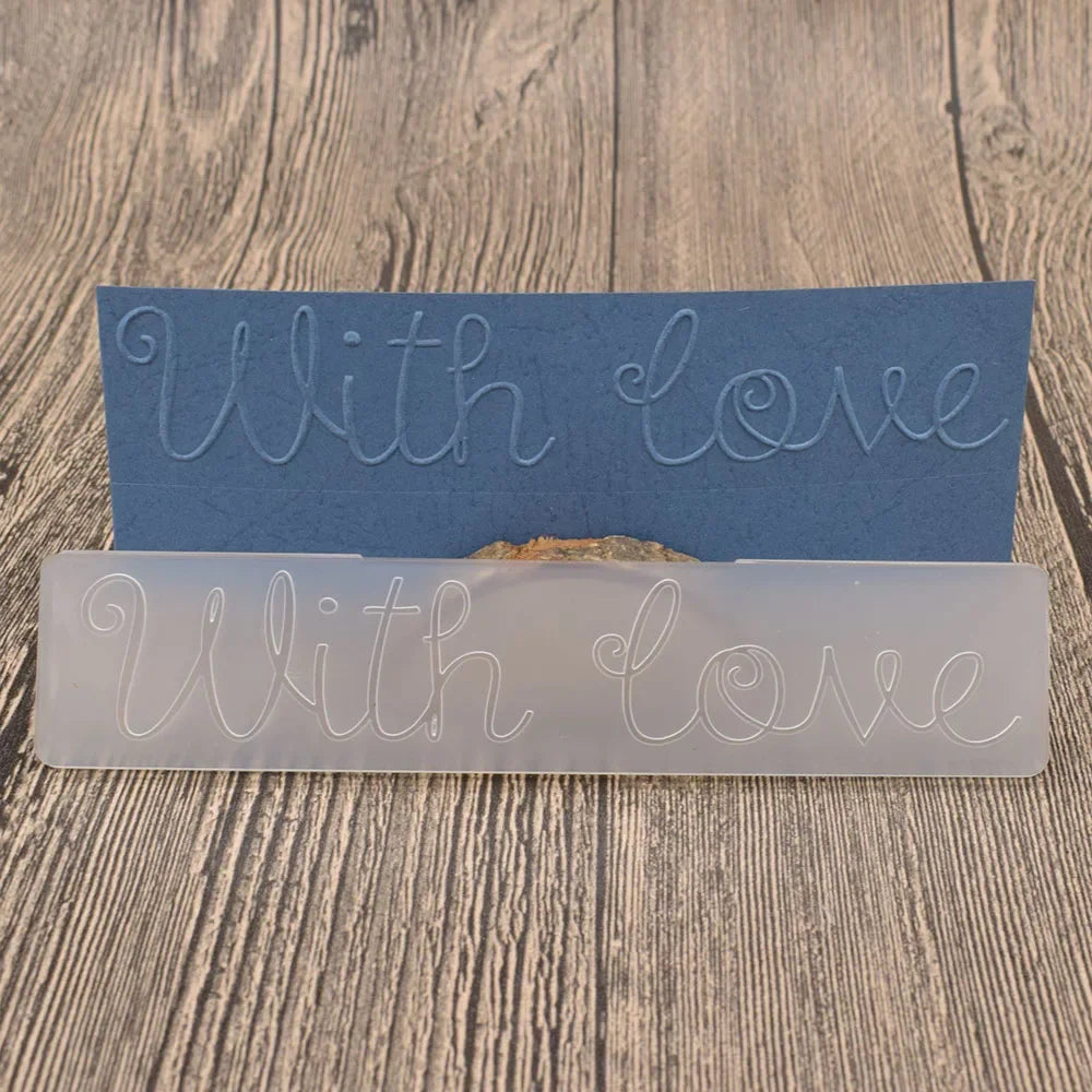 Embossing folder With Love – sjabloon voor kaarten en scrapbooking
