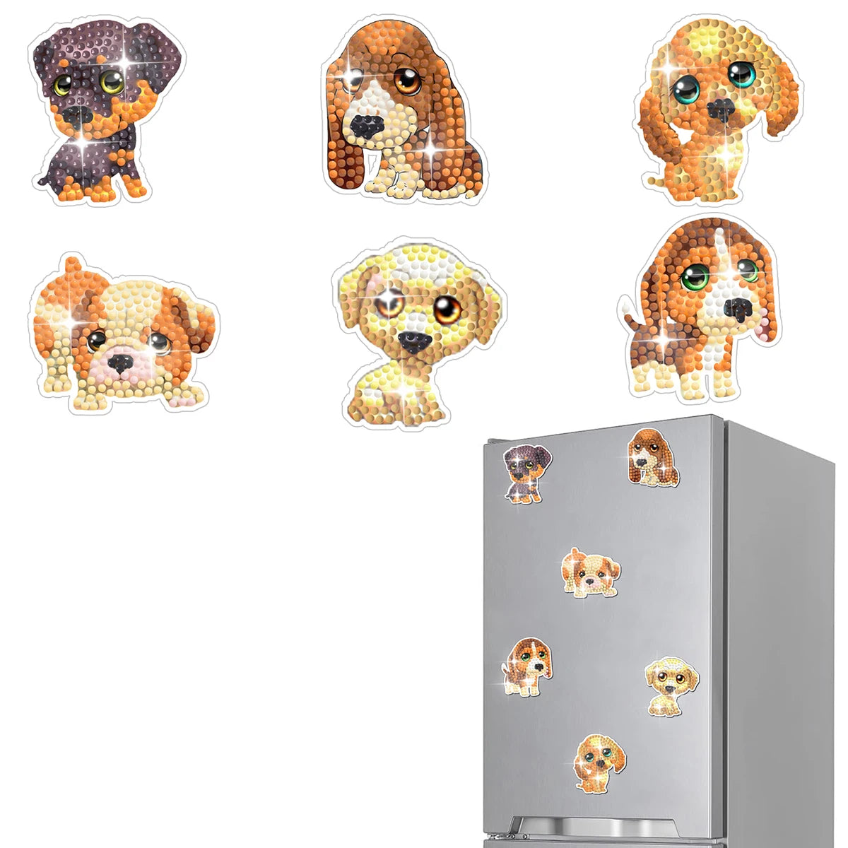 Diamond Painting Magneten – Dieren Set (6-13 stuks)