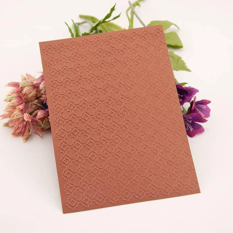 Embossing folder bloemen achtergrond voor kaart maken en scrapbooking