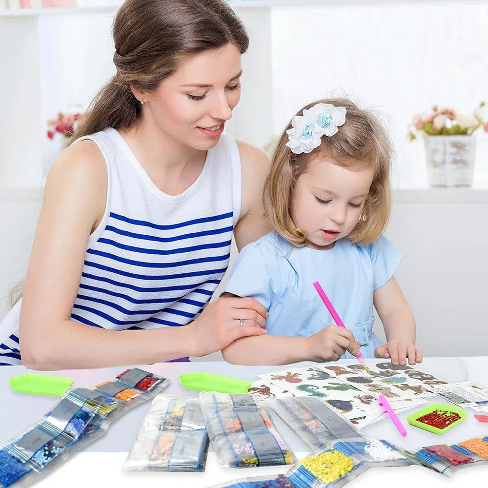 Diamond Painting Sticker set Zeepaard & Kwallen – Schitterende Maritieme Wezens