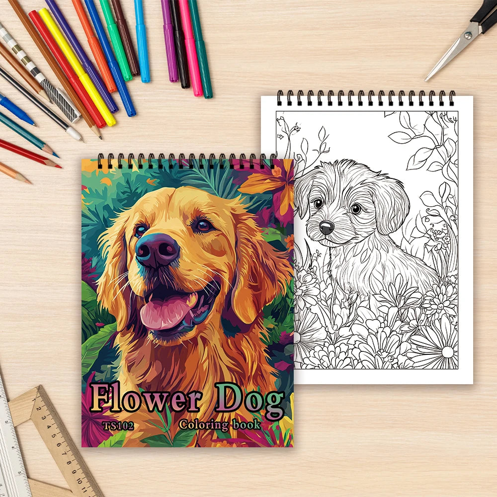 Kleurboek voor volwassenen met 30 pagina's – Honden, Katten of Vogels
