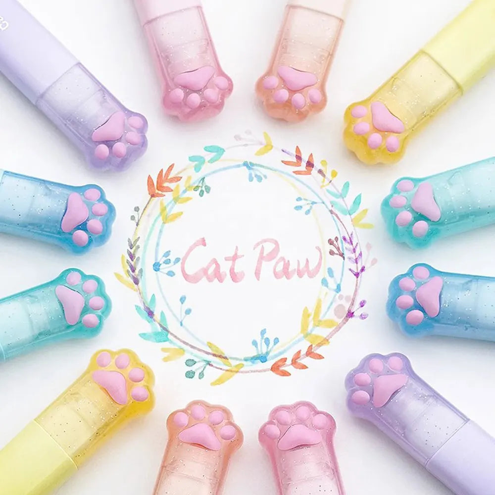 6 Stuks Kattenpoot Markeerstiften – Dubbelzijdig met Kleurverloop