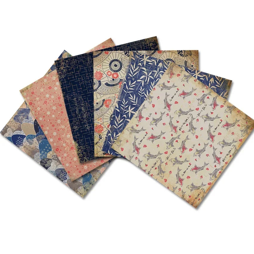 Papier voor kaarten maken & plakboek – Vintage Japanse stijl set
