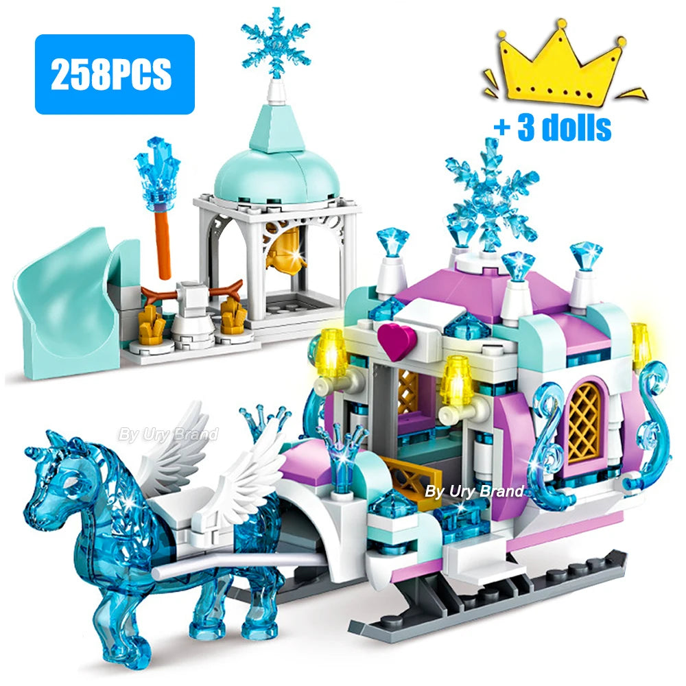 Bouwpakket Koninklijke Paardenkoets met Prinses en Rozen – Luxe Speelset