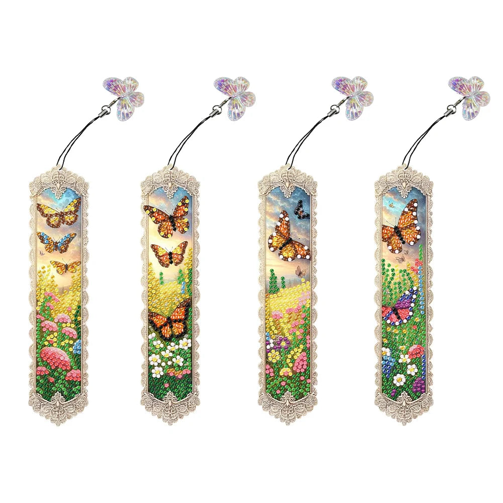 Diamond Painting Boekenlegger Vlinder Bladmuziek Set voor Creatieve Leesliefhebbers