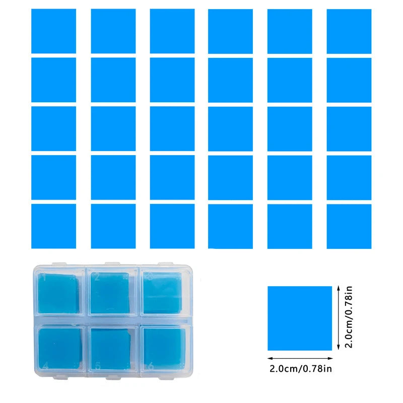Diamond Painting Wax - 30 Stuks Kleurvolle Vierkante Wax (2x2 cm) met Opbergdoos