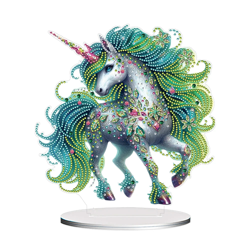 Diamond Painting Tafelornament Acryl Dieren - Eenhoorn