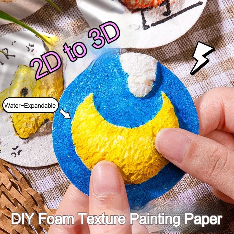 Schuim textuur tekenen 3D knutselpapier – 10-50 stuks creatief tekenplezier