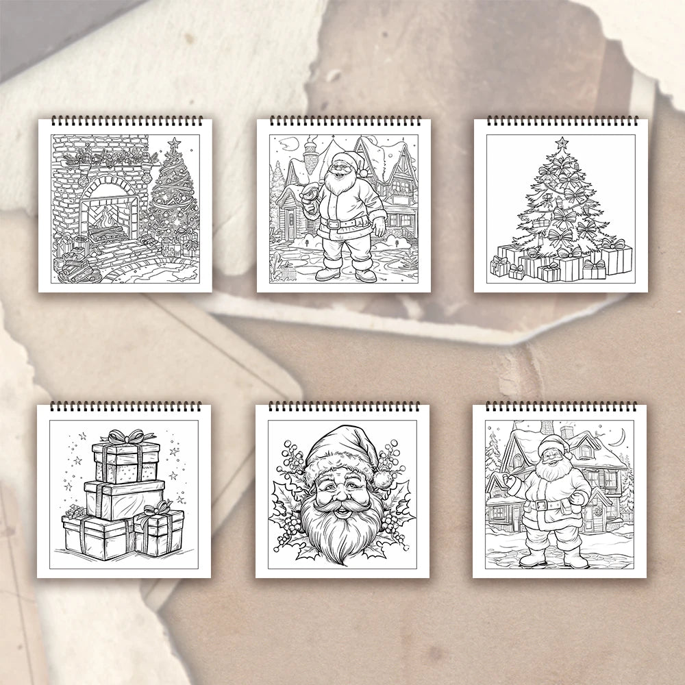 Kleurboek voor volwassenen – Vintage kerstdesigns, 30 vellen