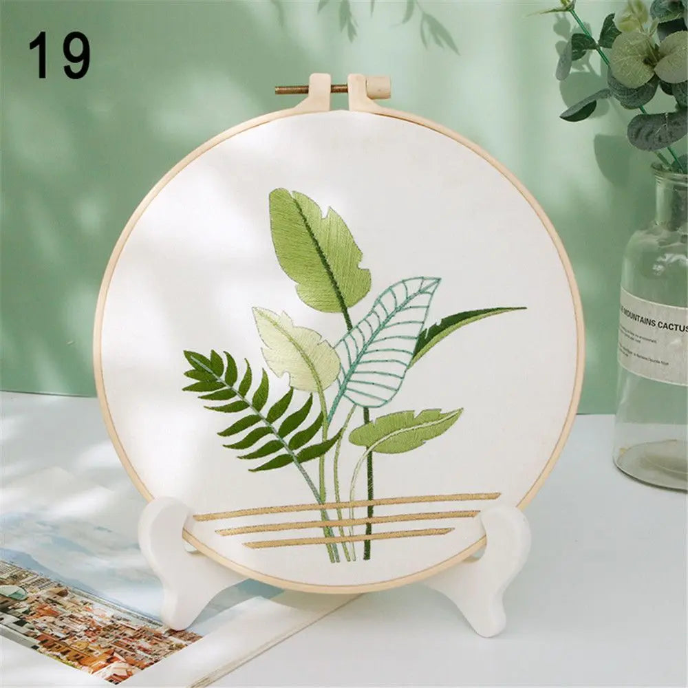 Borduurpakket Bloemen – Compleet Startpakket met borduurring (20 cm)