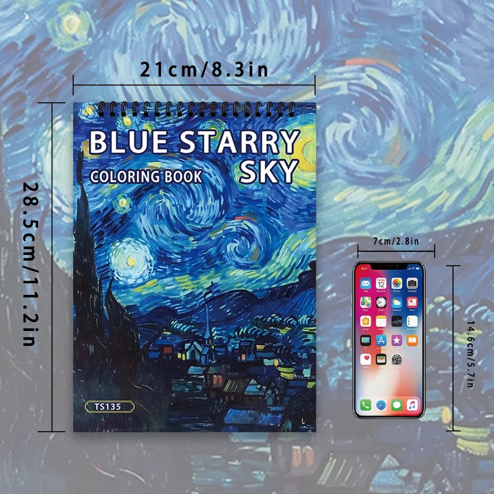 Kleurboek voor volwassenen – Vincent van Gogh inspiratie, 30 stevige pagina's