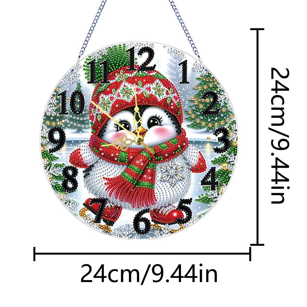 Diamond Painting Klok Kerst Hanger – Creatieve Kunst Klokset