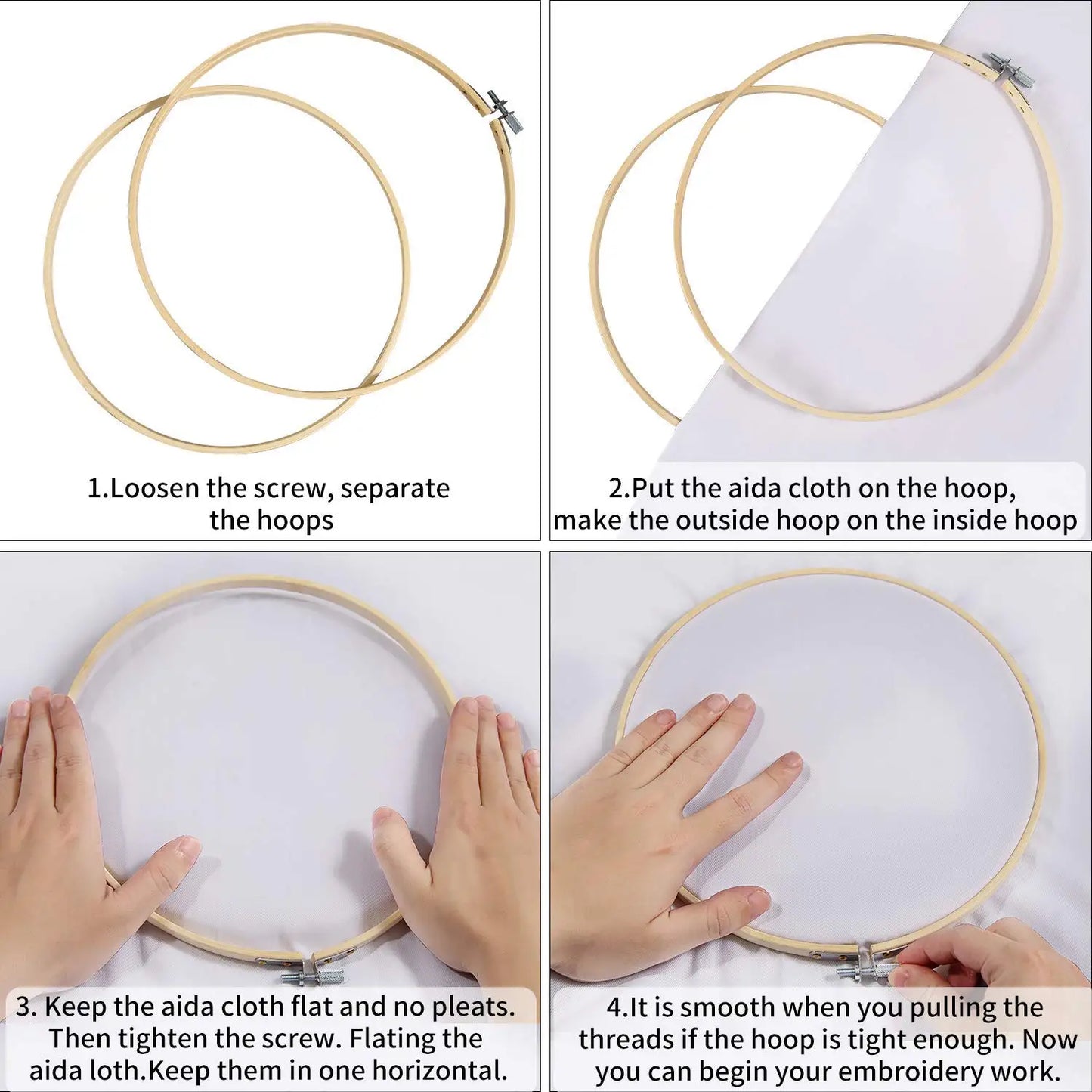 Borduurring Rond Bamboe Voor Borduren en Punch Needle Decoratie