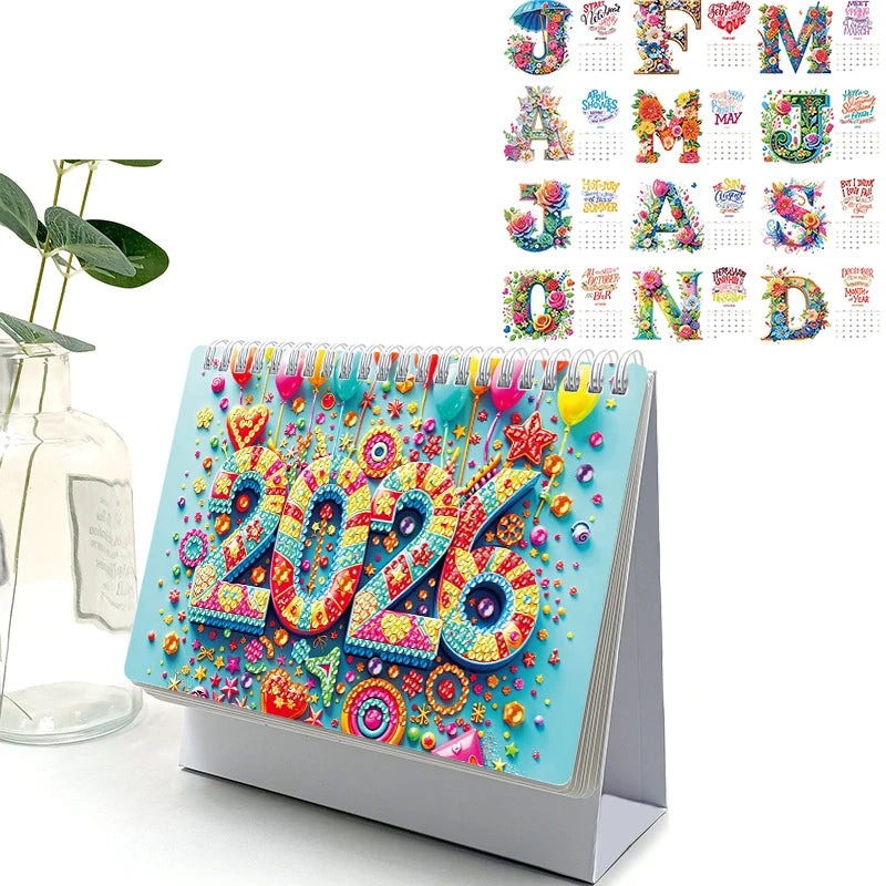 Diamond Painting Kalender met Creatieve Kunstige Steentjes voor Bureau en Thuis