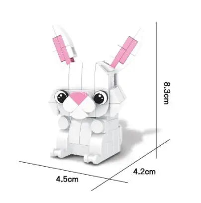 Bouwpakket Mini Dieren Blokjes – Hond, Tijger, Konijn, Pinguïn & Meer