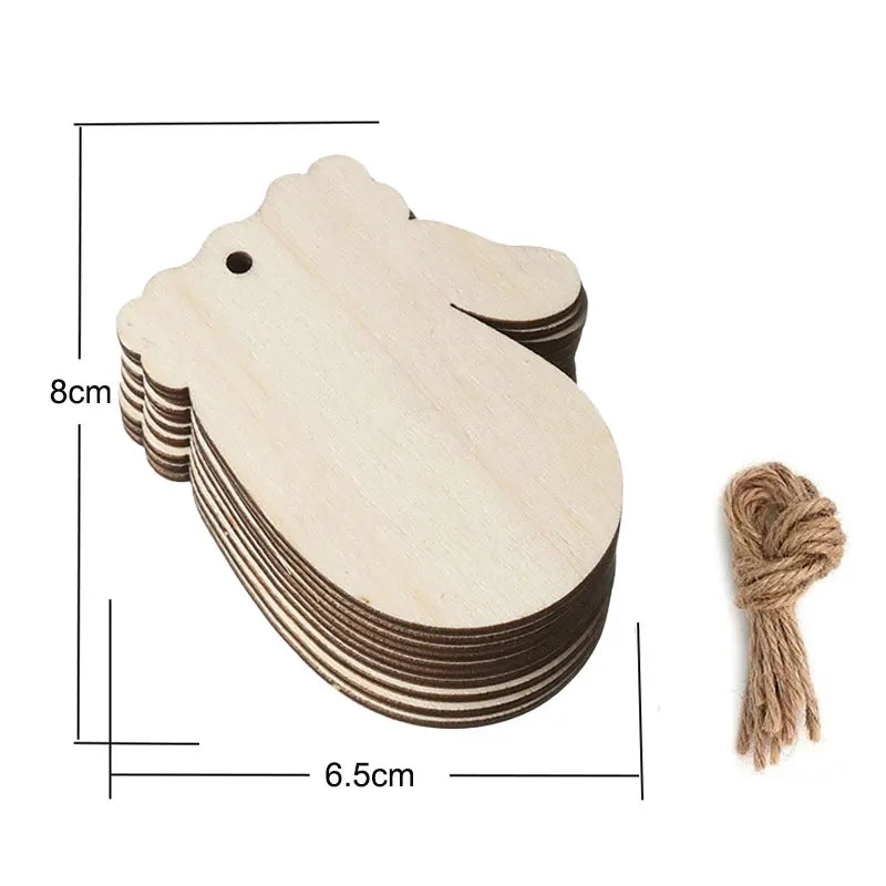 Houten figuur om zelf te kleuren/schilderen – Kerstversiering 10 stuks