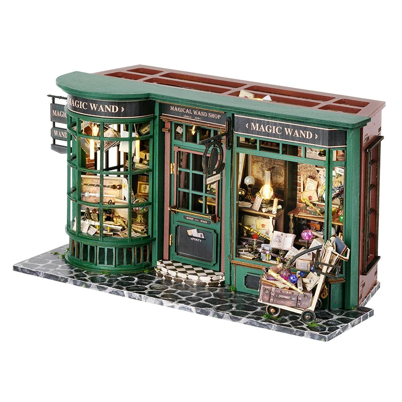 Zelfbouw Miniatuurhuisje – Met Houten Miniatuurmeubels (1:24 schaal) - F032