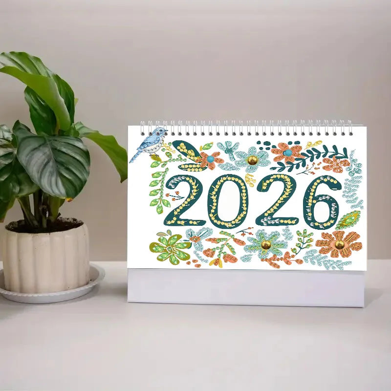 Diamond Painting Kalender kerst tafelkalender met decoratieve maanden