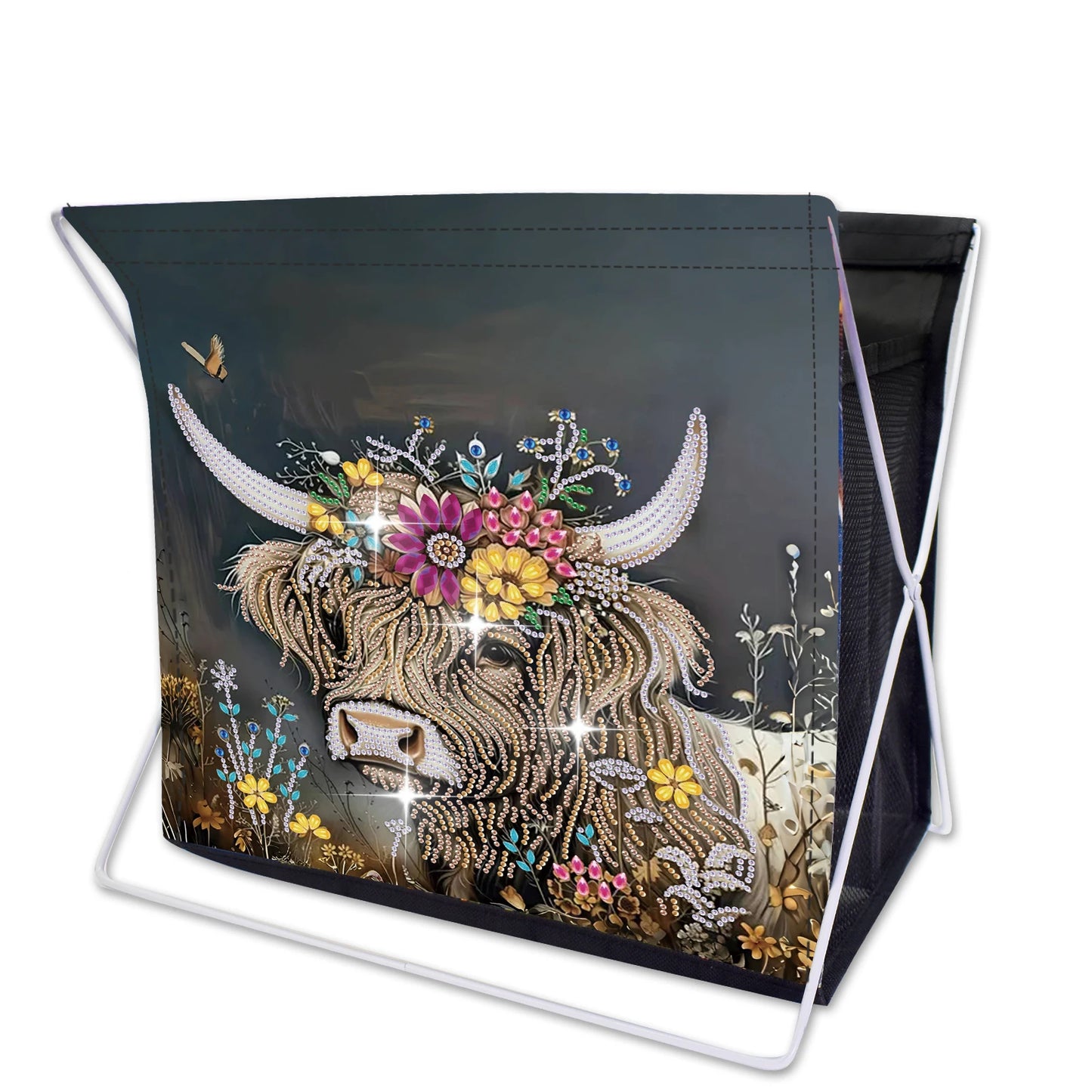 Diamond Painting Opbergmand met Bloemenontwerp – Grote Capaciteit