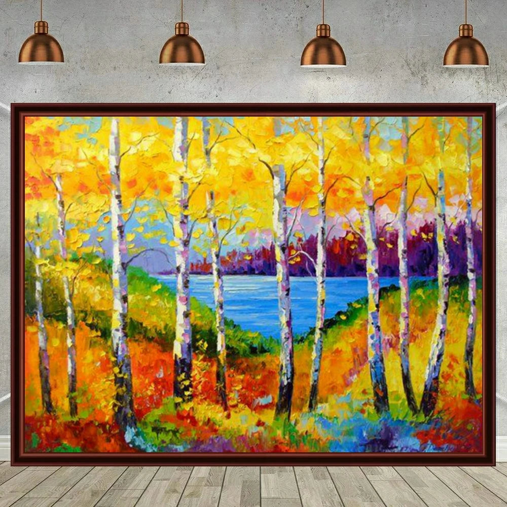 AB Diamond Painting op canvas - Fairy Dust Herfstbos Landschap