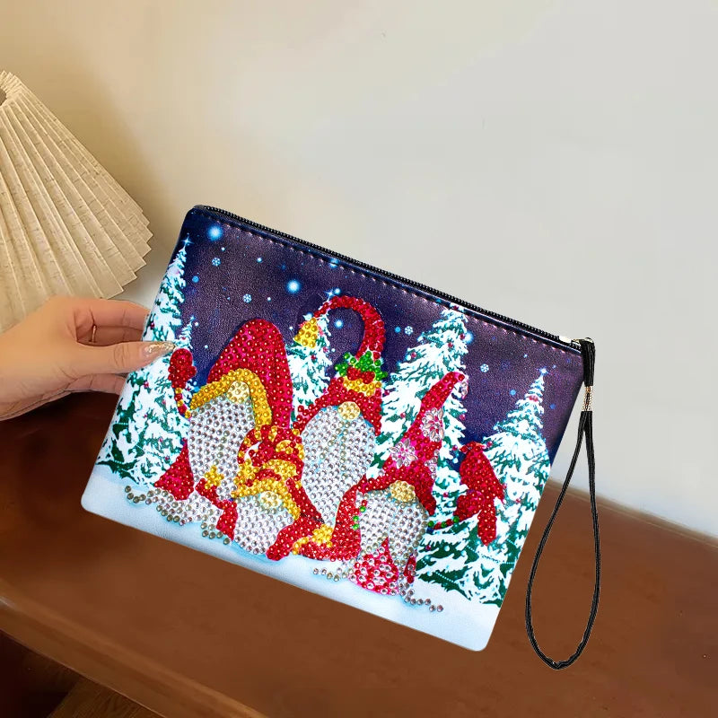 Diamond Painting Etui Kerst Ontwerp Luxe PU Leren Clutch voor Dames