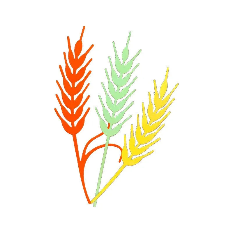 Metalen Snijmal Korenaar Blad en Strik voor Papiercreaties