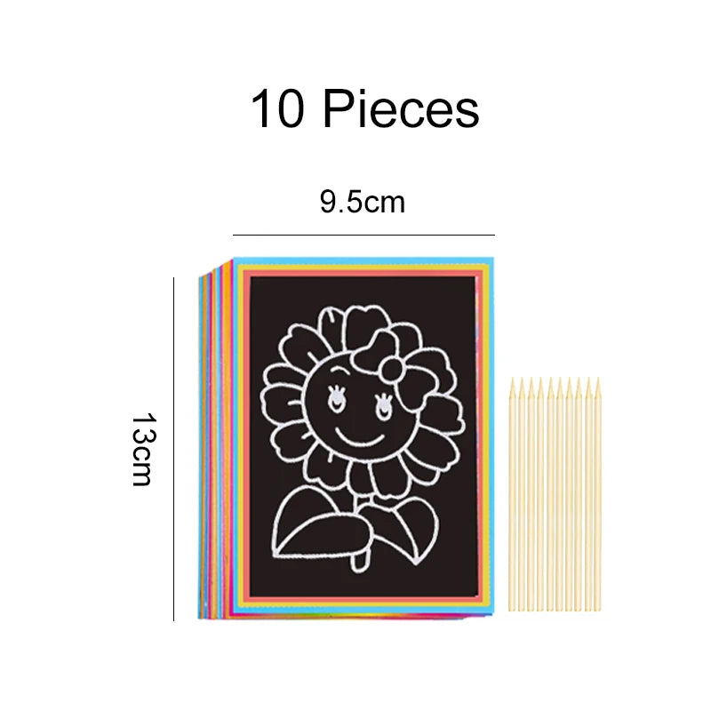 Krastekeningen set magisch tekenpapier met pen voor kinderen