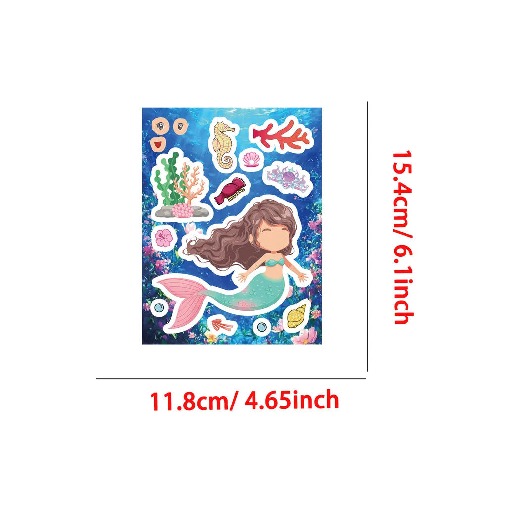 Sticker pret – Schattige Zeemeermin Stickerset voor Creatieve Kids