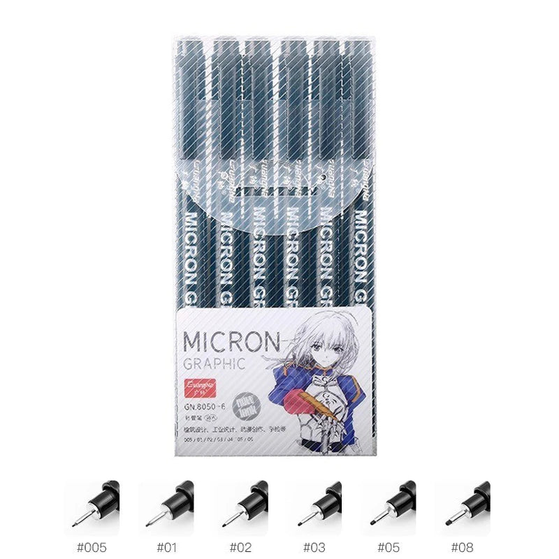 Stiften set met fineliners en brush pennen voor schetsen en illustraties