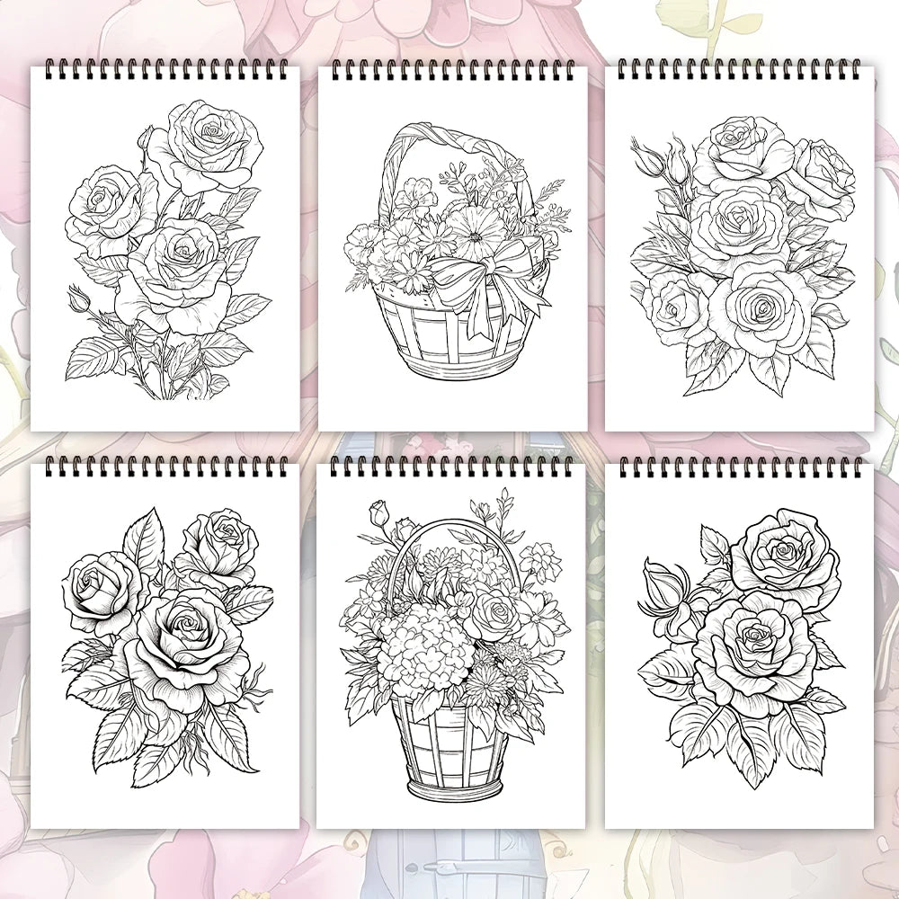 Kleurboek voor volwassenen met bloemen – 30 ontspannende patronen