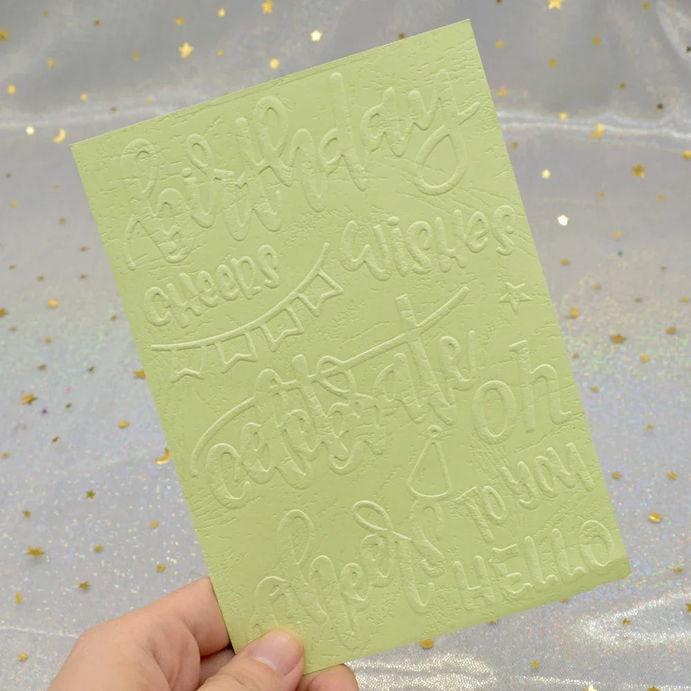 Embossing folder Celebrate Birthday patroon 3D – 15x10,5 cm