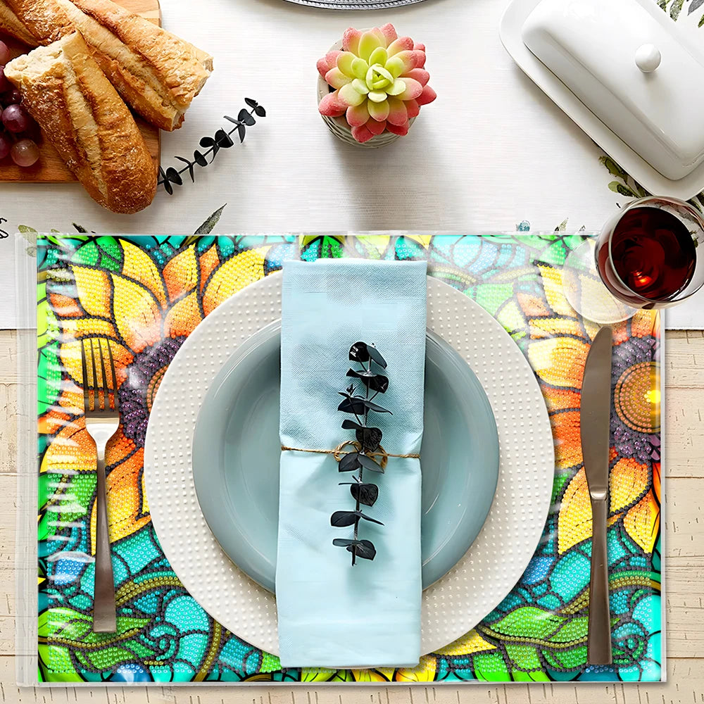 Diamond Painting Placemat Bloemenmotief – Hittebestendig & Antislip