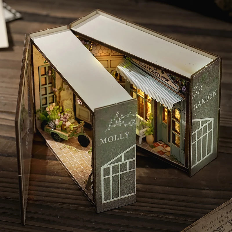 Zelfbouw Miniatuurhuisje met Meubels en LED Verlichting - Zonder Stofkap