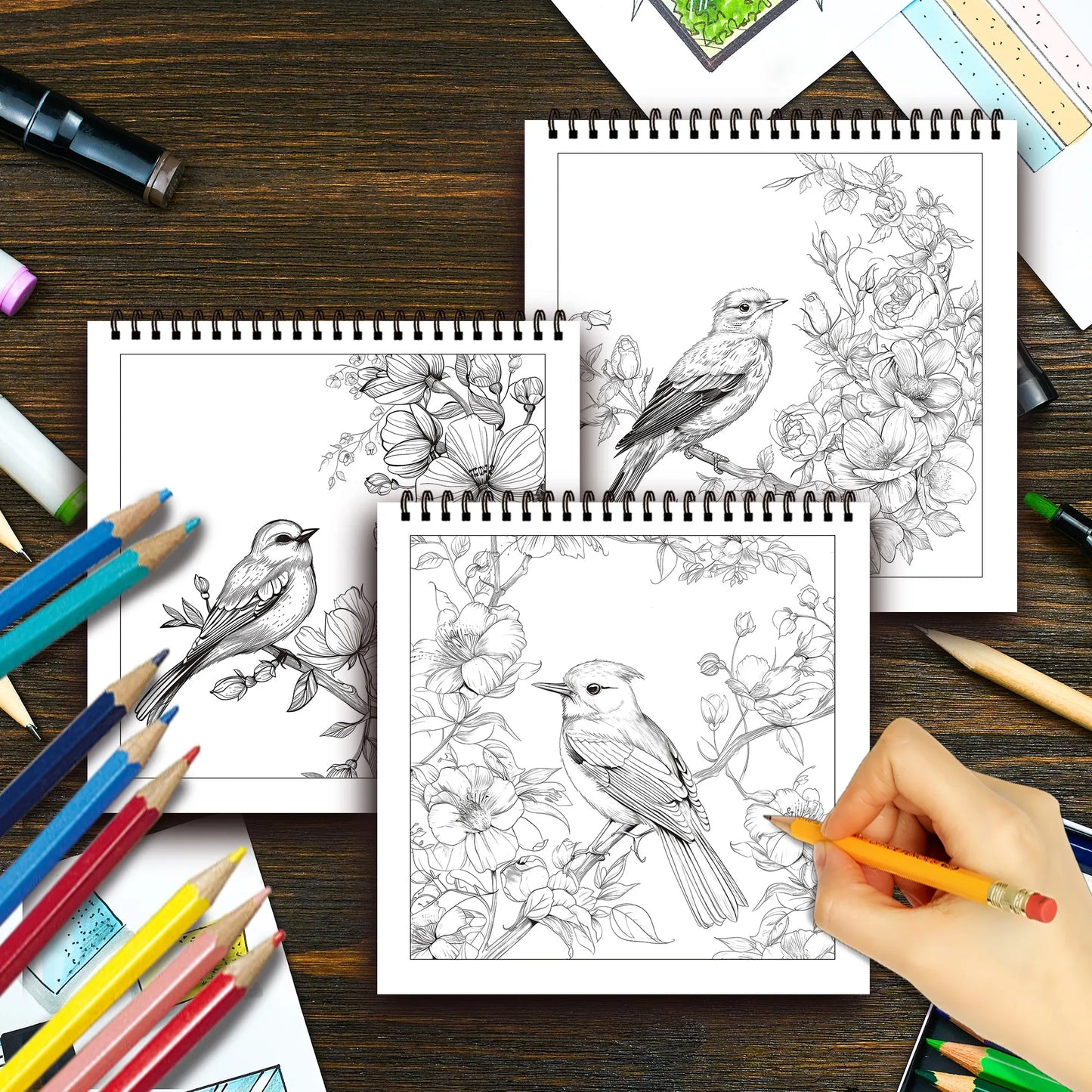 Kleurboek voor volwassenen – ontspannende kleurplaten met spiraalbinding - 003