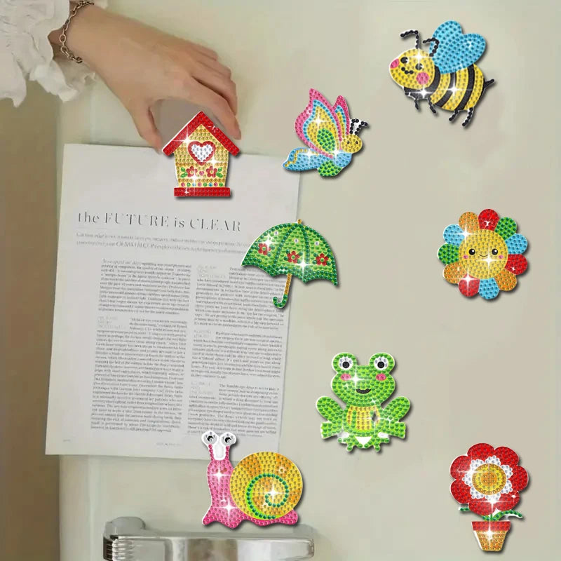 Diamond Painting Magneten Bloemen en Dieren voor Koelkast