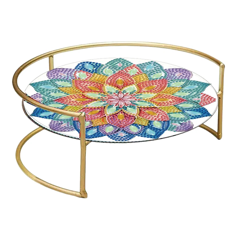 Diamond Painting Dienblad Acryl Kleurrijk Patroon – Fruit en Snoep Houder voor Tafel- en Countertop Decoratie