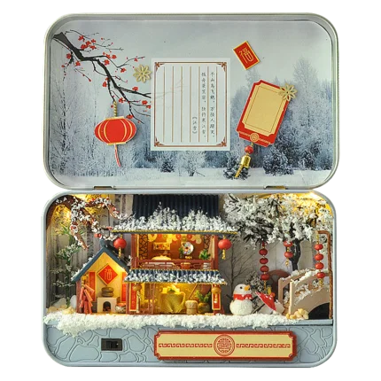 Zelfbouw Miniatuurhuisje in Theaterdoos – Creatieve Bouwset