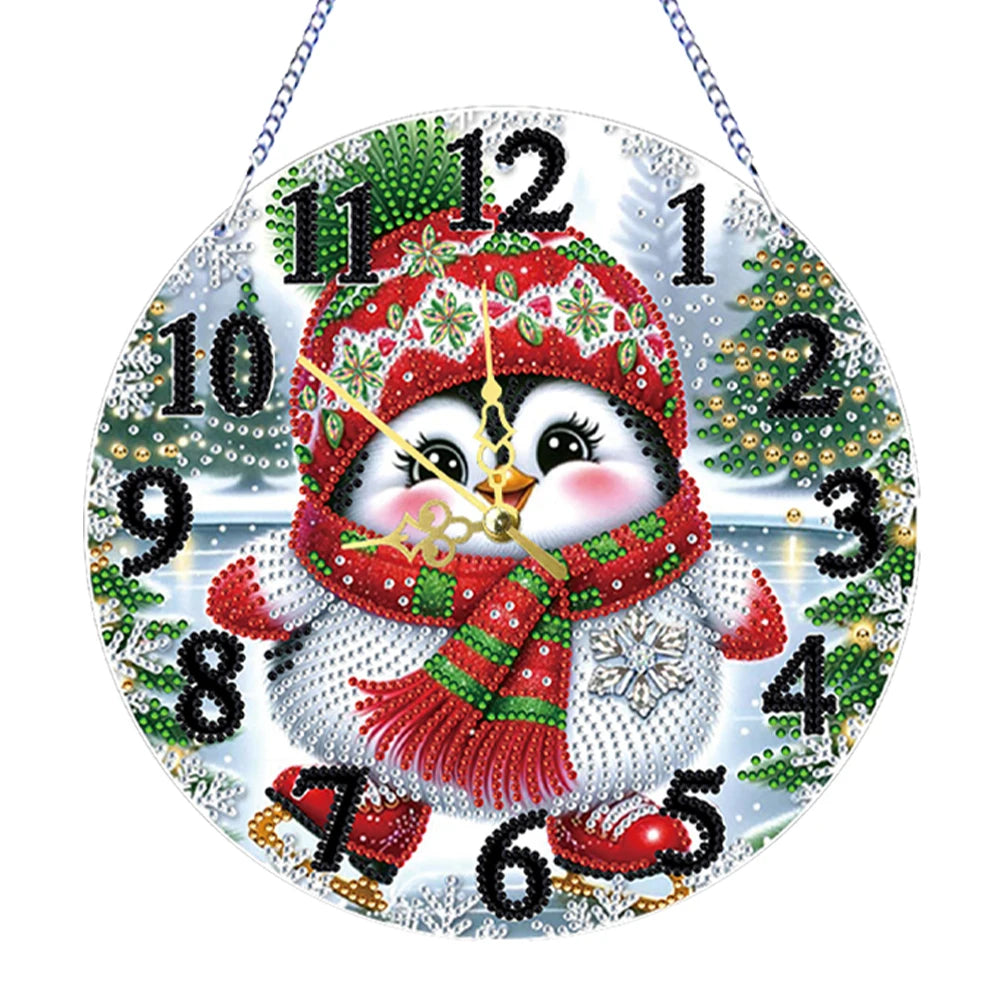 Diamond Painting Klok Kerst Hanger – Creatieve Kunst Klokset